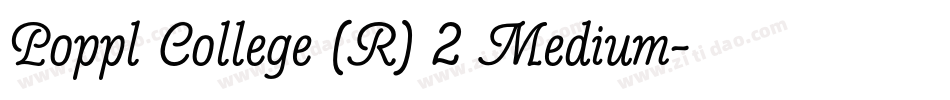 Poppl College (R) 2 Medium字体转换